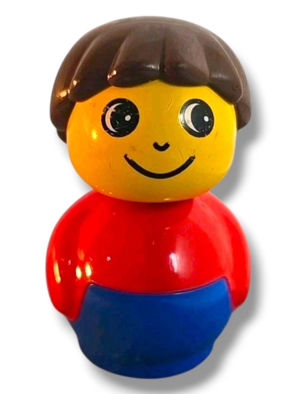 Lego Duplo Primo Boy Red Shirt Blue Overalls Figure 31017 Round Replacement Part